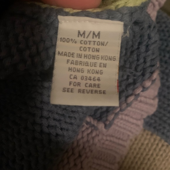 💜Vintage 80-90s “Handknit” Pastel Heart Turtleneck Sweater 100% Cotton size M💜 - Picture 6 of 7